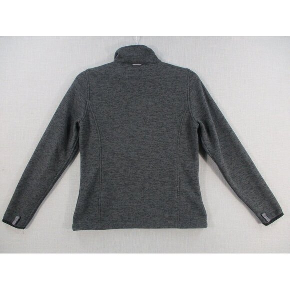 The North Face Womens Full-Zip Heathered Fleece Jacket Size - M Gray Polyester - Picture 7 of 8